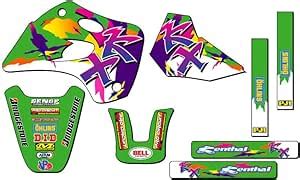 Amazon 1994 1997 KX 80 Throwback Green Senge Graphics Base Kit