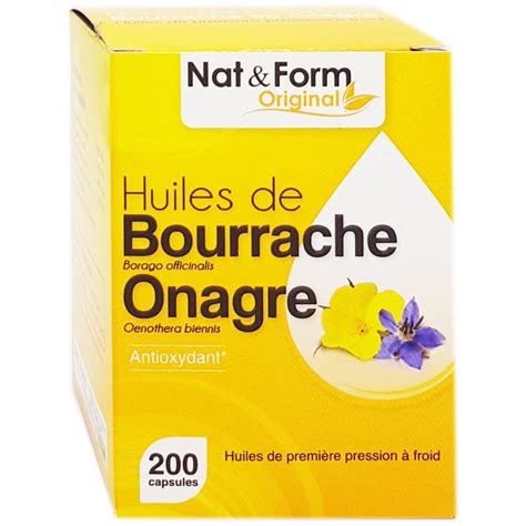 Nat Form Original Huiles De Bourrache Onagre Capsules