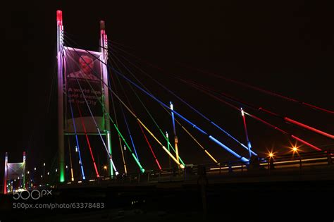 Photograph Nelson Mandela Bridge at Night by Mafologele Bafedile on 500px