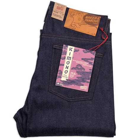 Джинсы Naked and Famous Weird Guy Kimono Print Selvedge 12 5 Oz