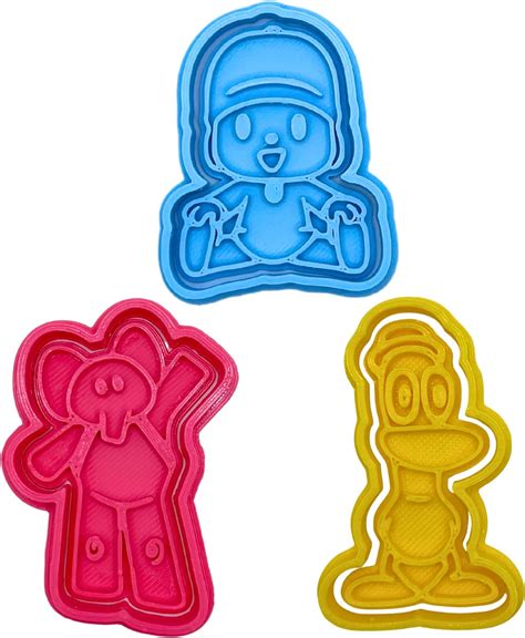 Molde Galletas Pocoyo Piezas Cortador Galletas De Pocoyo Elly Y