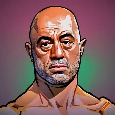 Cartoon Of Joe Rogan In 4k Resolution On Craiyon