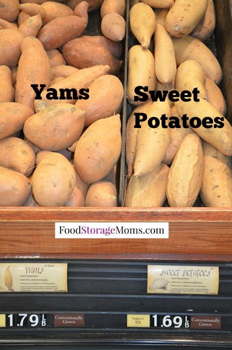 Yams Versus Sweet Potatoes - Food Storage Moms