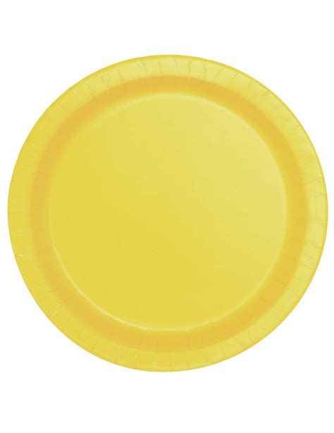 Assiettes En Carton Jaune Clair Cm Vegaooparty