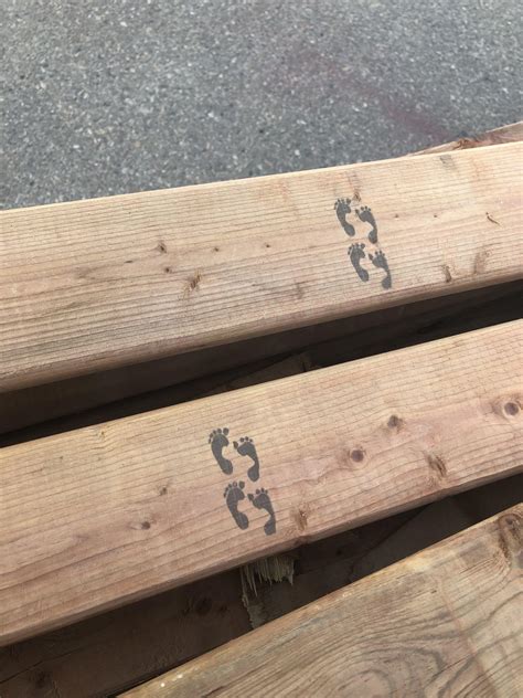 This Pressure Treated Lumber Has Little Footprints On It Rmildlyinteresting