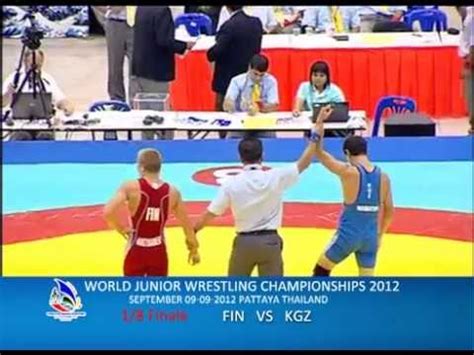 WORLD JUNIOR WRESTLING CHAMPIONSHIPS 2012 FIN VS KGZ YouTube