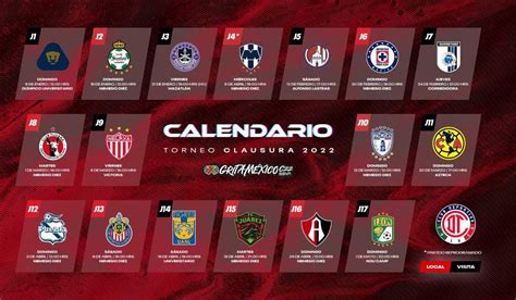 Calendario De Toluca Fc Clausura Disponible Para Descargar