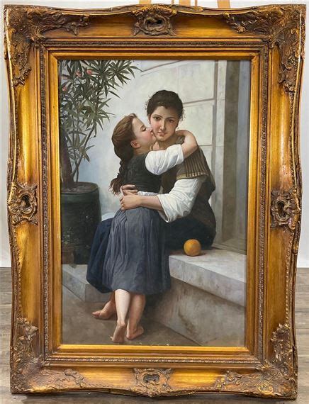 William Adolphe Bouguereau Two Sisters Embracing Mutualart