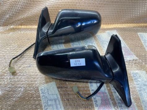 JDM 88 91 HONDA CRX EF8 OEM POWER ADJUST MIRRORS BLACK EBay