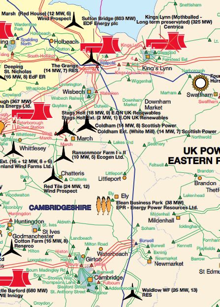 Britain Electricity Transmission And Distribution Map La Tene Maps