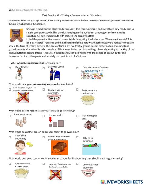 Persuasive Letter Letter Worksheets Kion Persuasion Visual