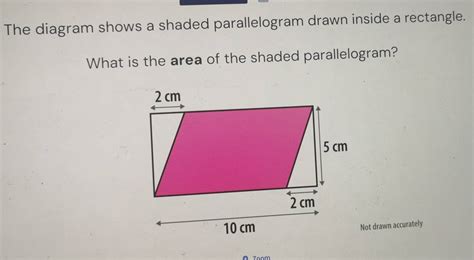 Solved The Diagram Shows A Shaded Parallelogram Drawn Inside A