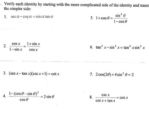 Trigonometric Identities Simplify Expressions Video Lessons