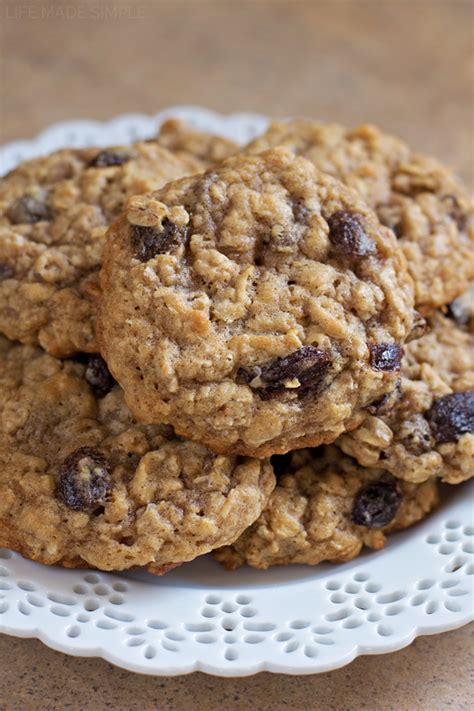 Soft N Chewy Oatmeal Raisin Cookies Life Made Simple