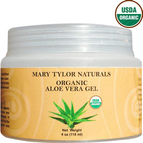 Organic Aloe Vera Gel Usda Certified 4 Oz By Mary Tylor Naturals