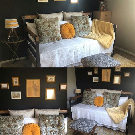 Guest Room Makeover Sherwin Williams Tricorn Black Accessible Beige