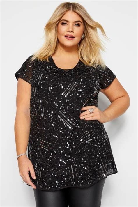 Plus Size Going Out And Party Tops Yours Clothing Sequins Top Outfit