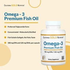 California Gold Nutrition Omega 3 Premium Fish Oil 180 EPA 120 DHA