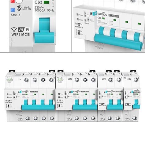 Tuya MCB WiFi Disjuntor De Medi O Smart Life Timer Controle Remoto