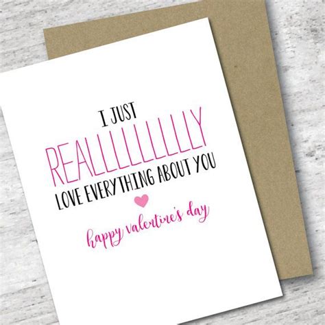 I Just Really Love Everything About You Card Valentines Etsy