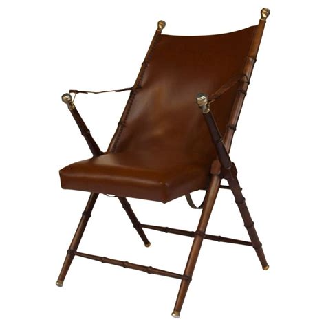 Fauteuil Pliant En Bois Cuir Et Simili Cuir Fauteuil Pliant Simili