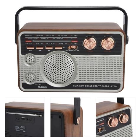 Yosoo Radio Avec Radio Portable Radio Fm Am Sw Bandes Radio Haut