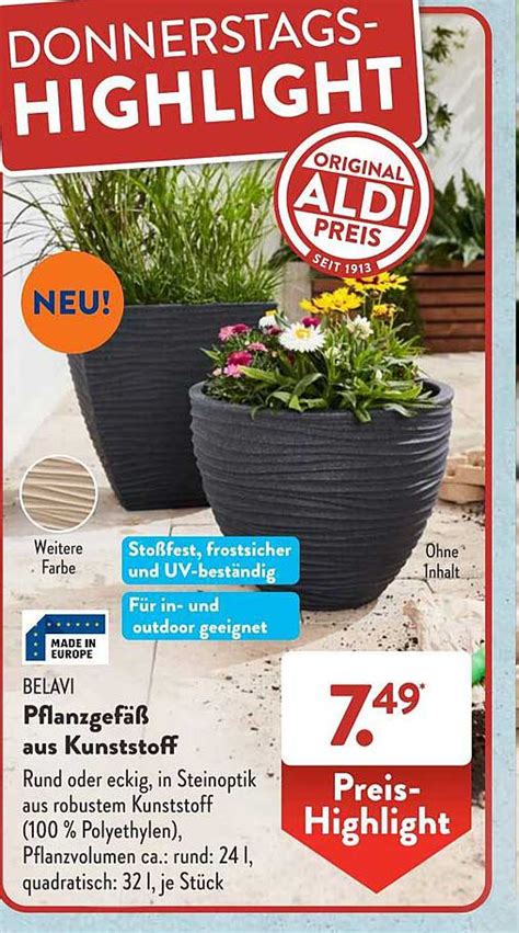 Belavi Pflanzgefab Aus Kunststoff Angebot bei ALDI SÜD 1Prospekte de