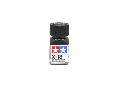 X Semi Gloss Black Enamel Paint Ml Tamiya