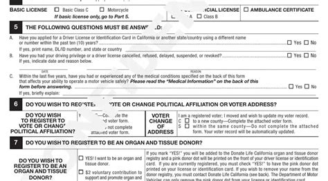 Dmv Dl 44 Printable Form Printable Forms Free Online