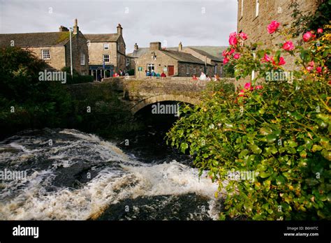 Bridge Over The River Ure In The Small Market Town Of Hawes In