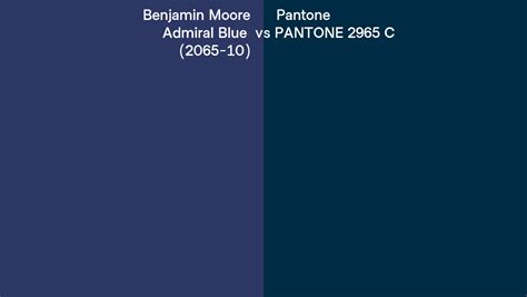 Benjamin Moore Admiral Blue Vs Pantone C Side By Side