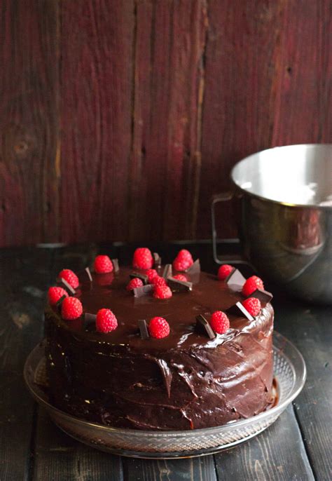 Chocolate Raspberry Cake With Raspberry Whipped Cream Filling And Chocolate Frosting Sweetphi