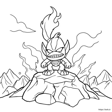 Skylanders Hot Head Coloring Pages