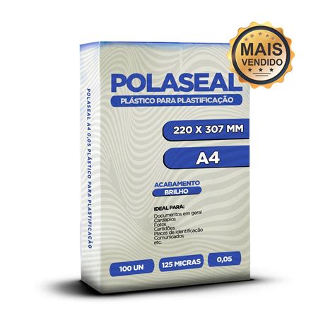 Polaseal A4 220x307 200 Folhas Plastico para Plastificação Pouch