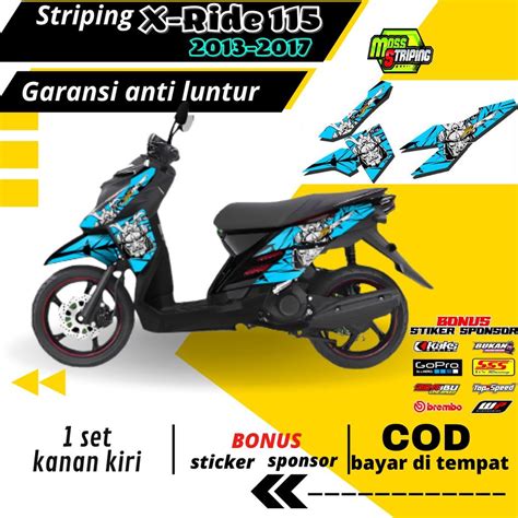 Hijau Putih Hitam Ungu Merah Stabilo Mesin Striping Stickers List