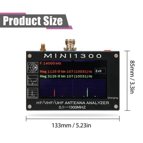 Original Mini1300 Antenna Analyzer With Tf Card 43 Inch Tft Lcd Press