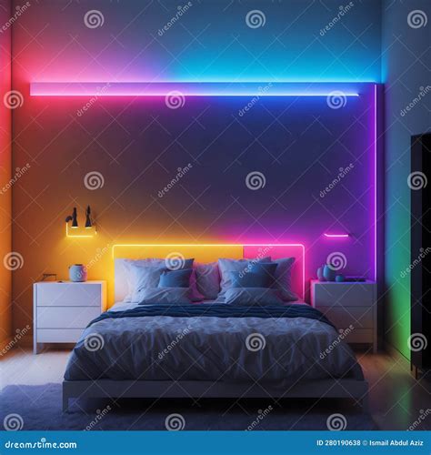 Level Up Your Bedroom with Full RGB Lighting and Gaming Decor Stock ...