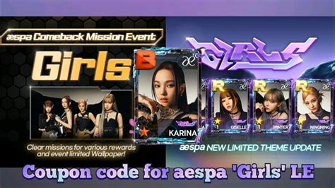 Superstar Smtown Aespa Girls Mission Event Coupon Code Youtube