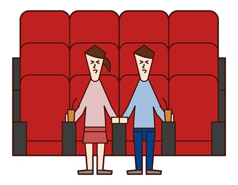 映画館で映画を見ながら大笑いする人たちのイラスト フリーイラスト素材集 Kukukeke