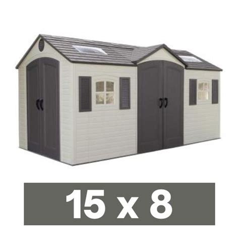 Lifetime X Dual Entry Plastic Storage Shed