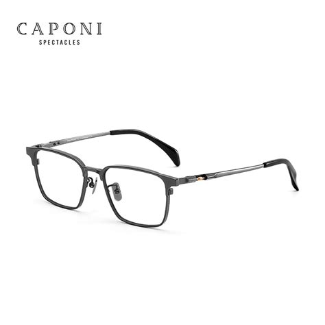 Caponi Pure Titanium Glasses For Men Optical Anti Blue Light