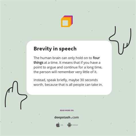 brevity  speech deepstash
