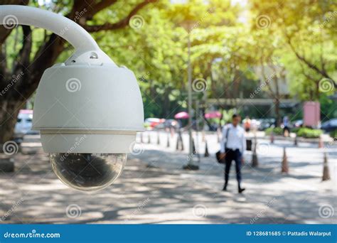 Security Camera Cctv Monitoring On The Public Area Stock Image Image