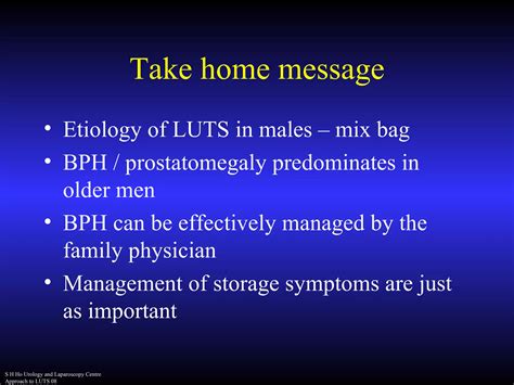 Family Physician's Approach to Lower Urinary Tract Symptoms | PPT