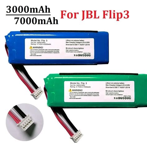 Original Battery For JBL Flip 3 Flip3 3000 7000mAh GSP872693 P763098 03