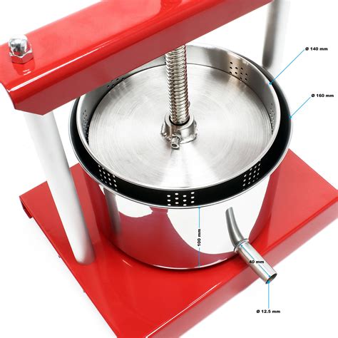 Mini-Fruit press stainless steel 1,5 L Fruit press Fruit mill Fruit