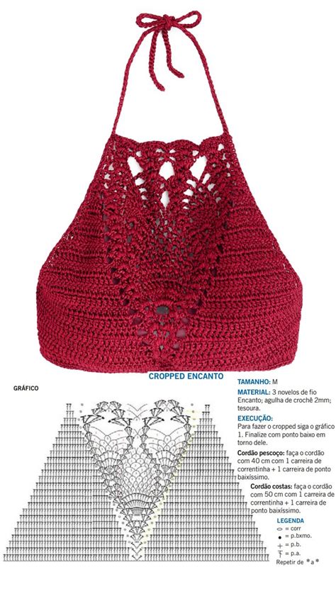 Cropped De Crochê Passo A Passo Com Gráfico Modelos Especiais Como