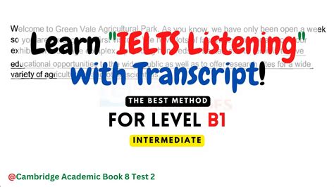 Quick Method To Learn Ielts Listening Intermediate Level Cambridge