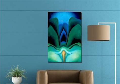 Georgia O'keeffe Blue Flower, 1918 Art Print,georgia Okeeffe Canvas ...