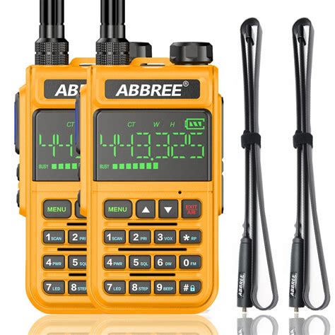 2pcs Abbree Ar 518 108 660mhz Full Band Air Band 1 77in Large Screen